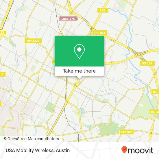 Mapa de USA Mobility Wireless