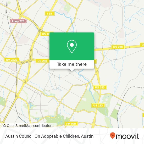 Austin Council On Adoptable Children map
