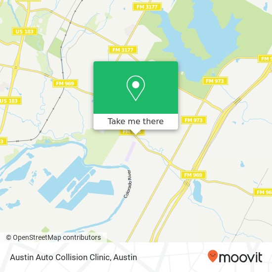 Austin Auto Collision Clinic map