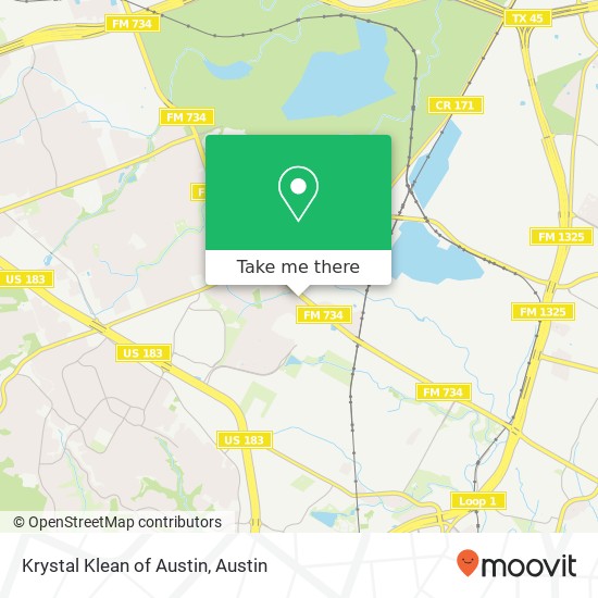 Krystal Klean of Austin map