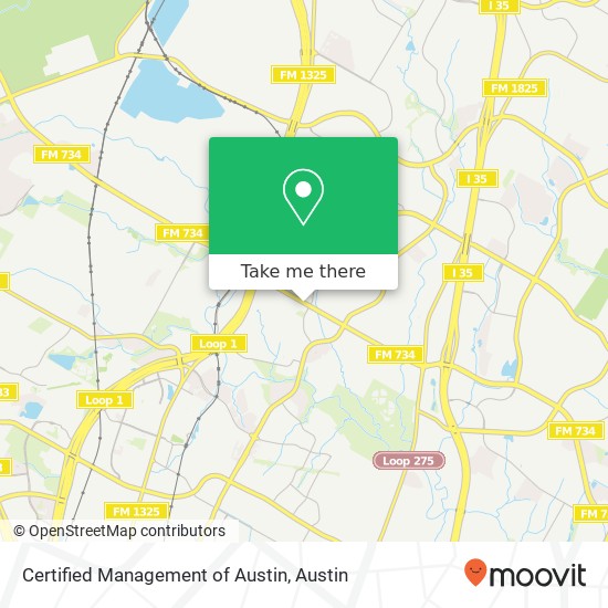 Certified Management of Austin map