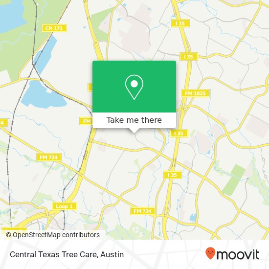 Central Texas Tree Care map