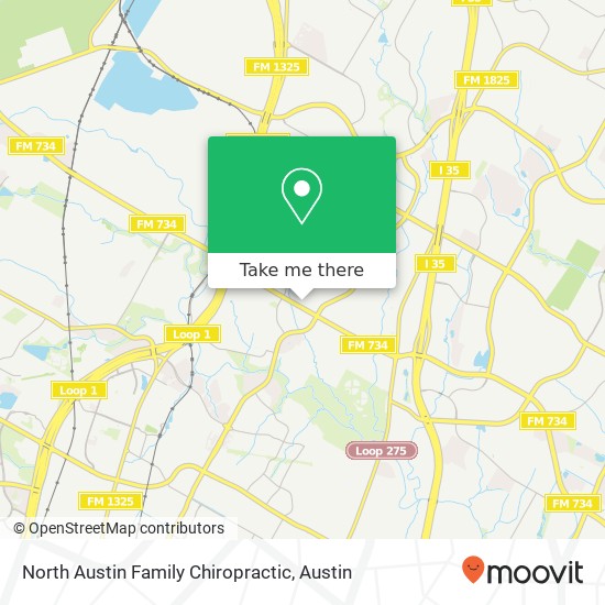 North Austin Family Chiropractic map
