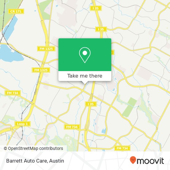 Mapa de Barrett Auto Care