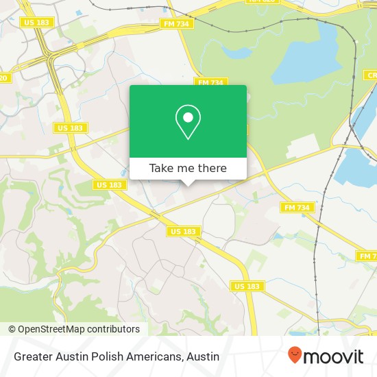 Greater Austin Polish Americans map