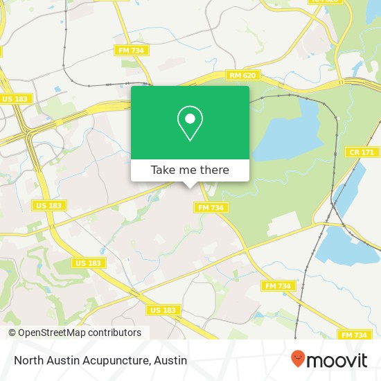 North Austin Acupuncture map