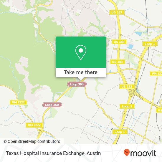 Mapa de Texas Hospital Insurance Exchange