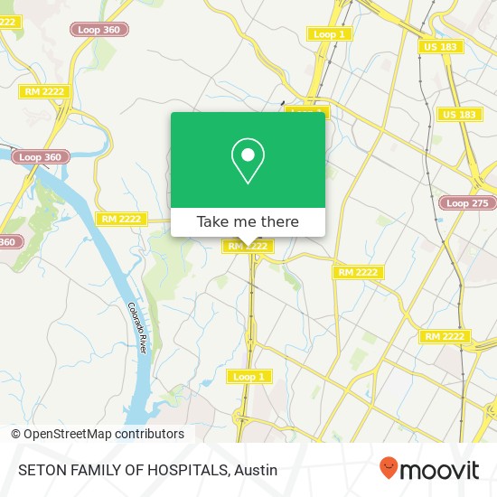 SETON FAMILY OF HOSPITALS map