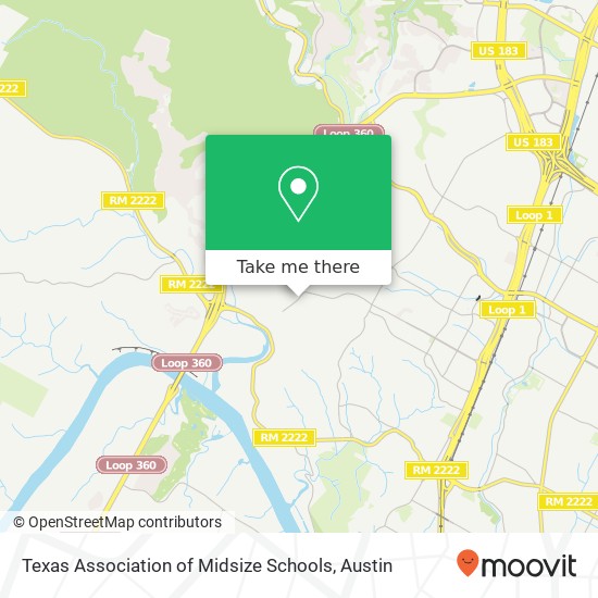 Mapa de Texas Association of Midsize Schools