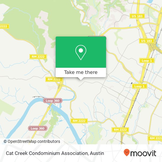 Cat Creek Condominium Association map