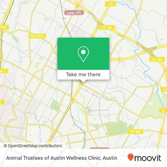 Mapa de Animal Trustees of Austin Wellness Clinic