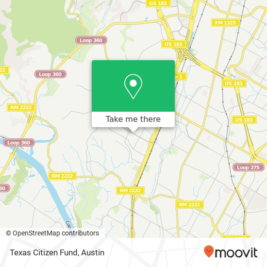 Texas Citizen Fund map