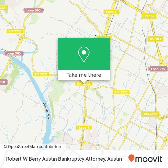 Robert W Berry Austin Bankruptcy Attorney map