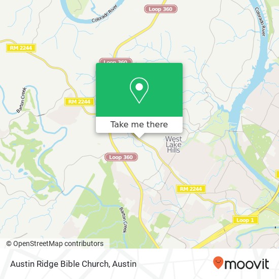 Austin Ridge Bible Church map