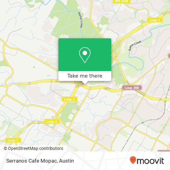 Serranos Cafe Mopac map