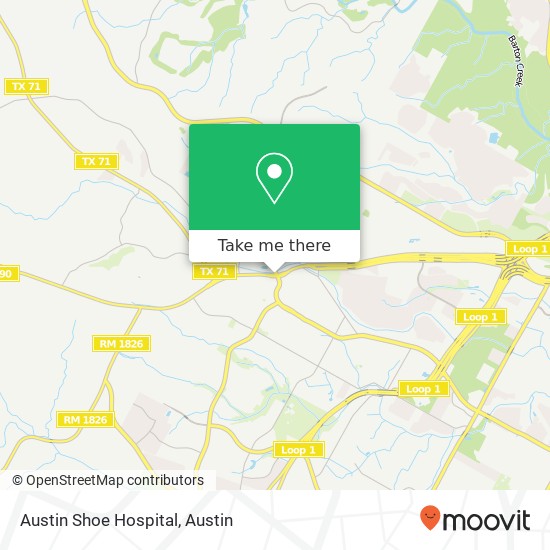 Mapa de Austin Shoe Hospital