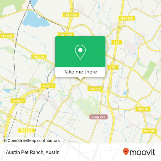 Mapa de Austin Pet Ranch