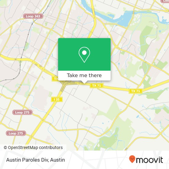 Mapa de Austin Paroles Div