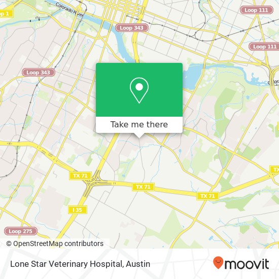 Mapa de Lone Star Veterinary Hospital