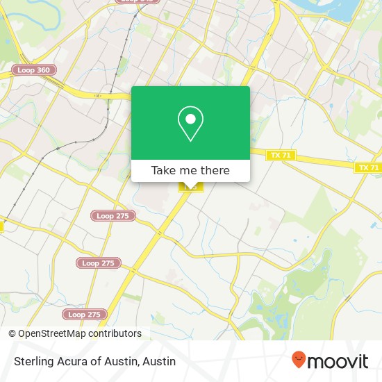 Sterling Acura of Austin map