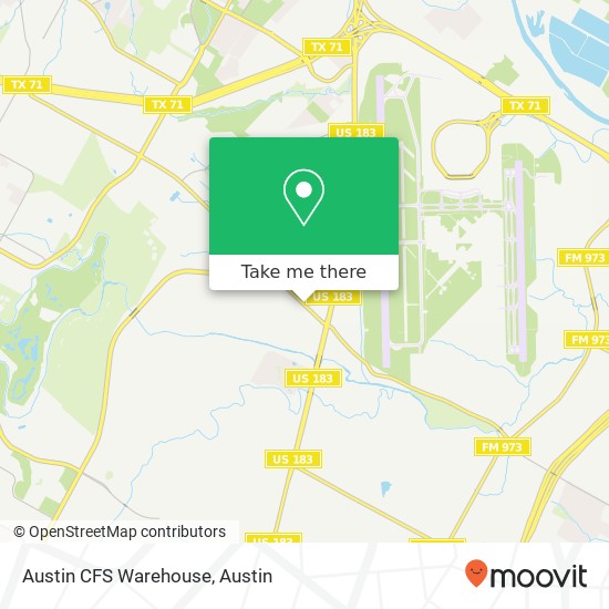 Mapa de Austin CFS Warehouse