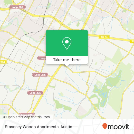 Mapa de Stassney Woods Apartments