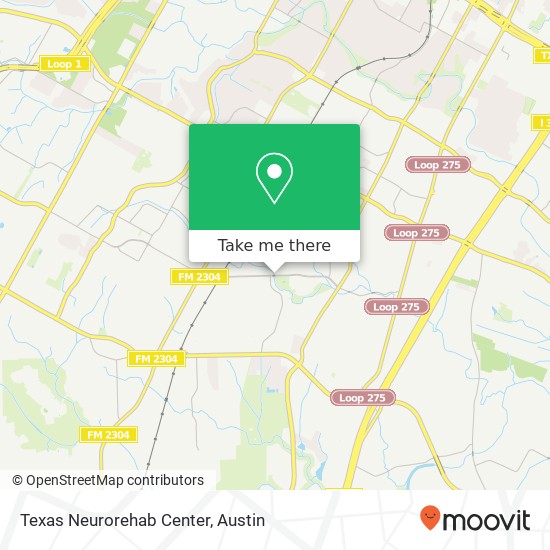 Texas Neurorehab Center map