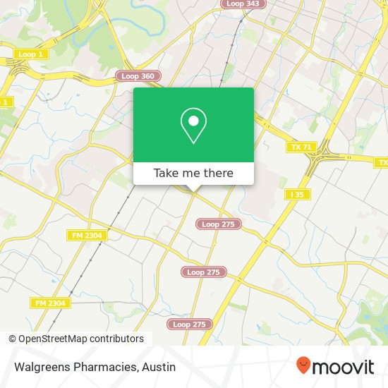 Mapa de Walgreens Pharmacies