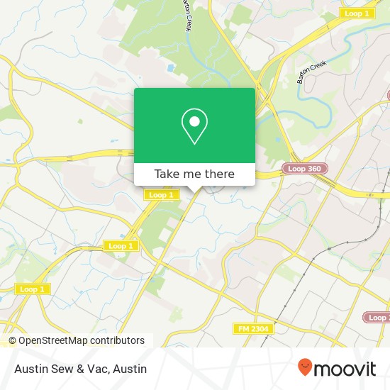 Austin Sew & Vac map