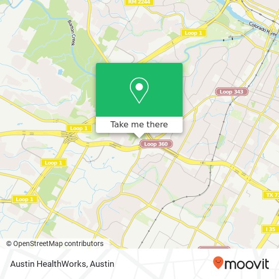 Mapa de Austin HealthWorks