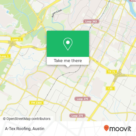 A-Tex Roofing map