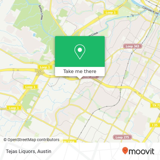 Mapa de Tejas Liquors