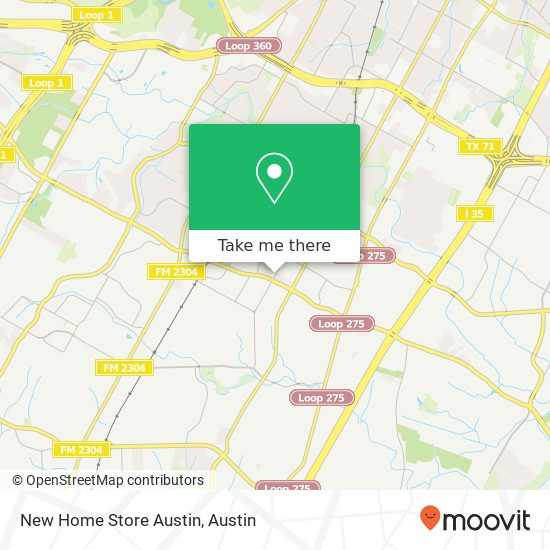 New Home Store Austin map