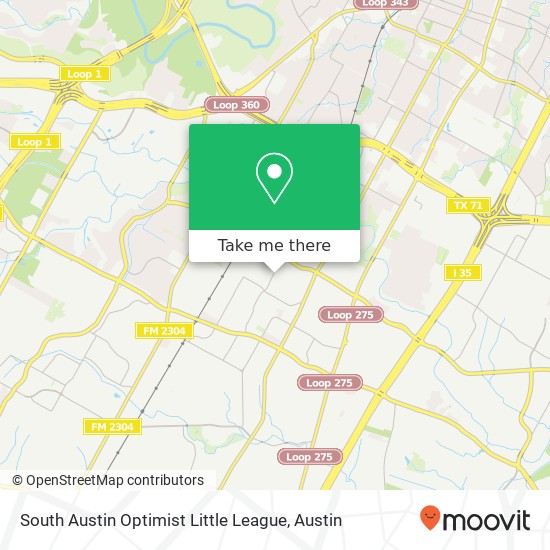 Mapa de South Austin Optimist Little League