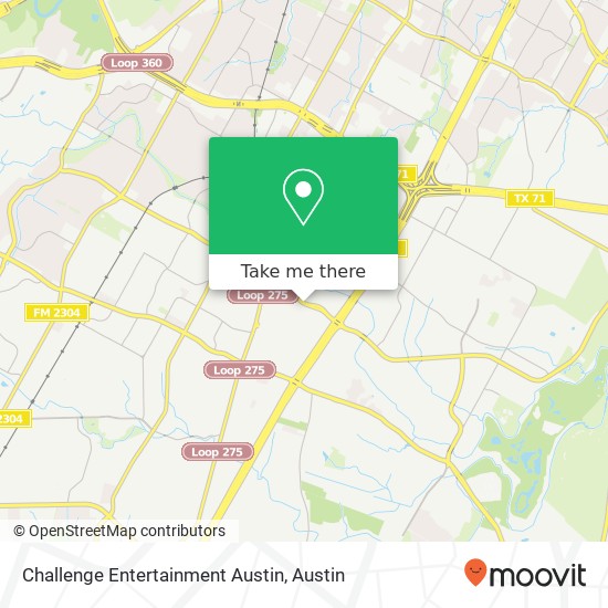 Challenge Entertainment Austin map