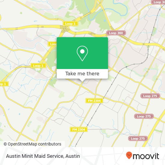 Mapa de Austin Minit Maid Service