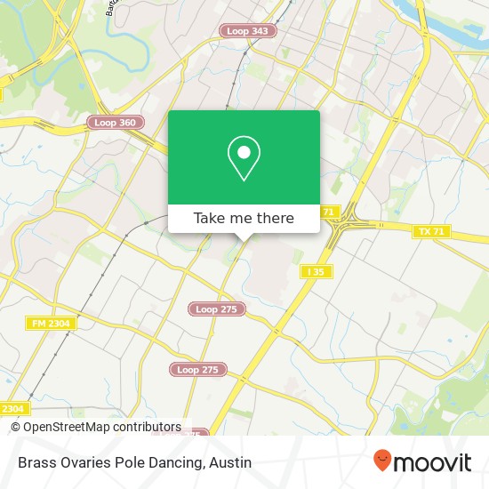 Mapa de Brass Ovaries Pole Dancing