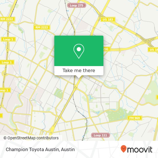 Champion Toyota Austin map