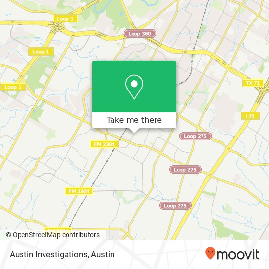 Mapa de Austin Investigations