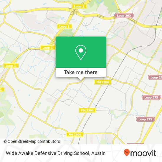 Wide Awake Defensive Driving School map