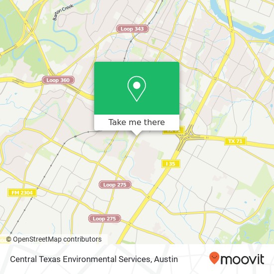 Mapa de Central Texas Environmental Services