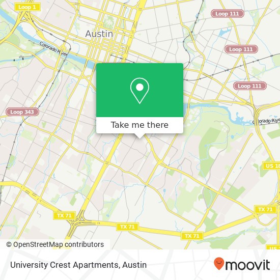 University Crest Apartments map