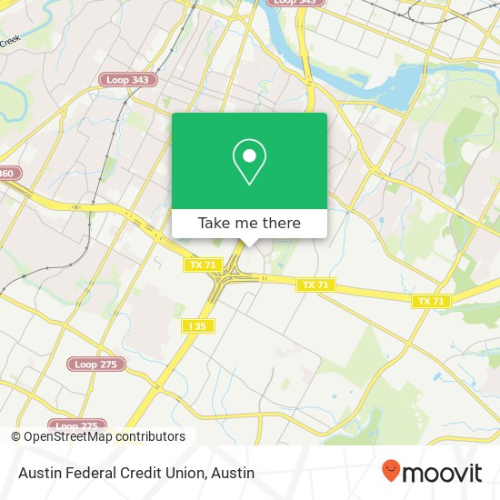Mapa de Austin Federal Credit Union