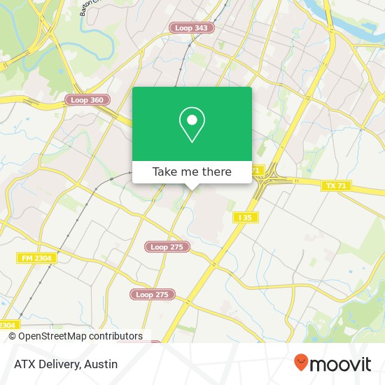 ATX Delivery map