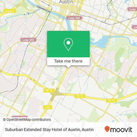 Suburban Extended Stay Hotel of Austin map