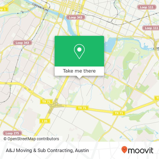 Mapa de A&J Moving & Sub Contracting