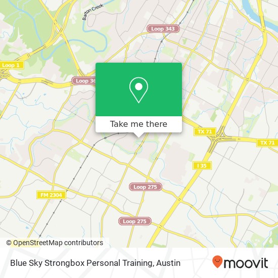 Blue Sky Strongbox Personal Training map