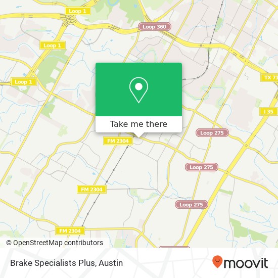 Brake Specialists Plus map