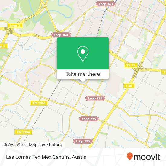 Las Lomas Tex-Mex Cantina map