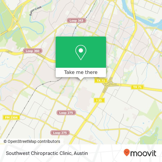 Southwest Chiropractic Clinic map